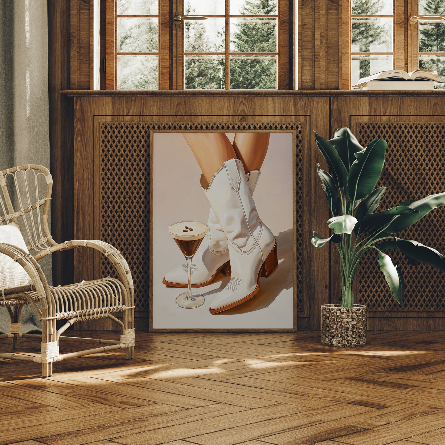 White Boots Meet Martini Moment