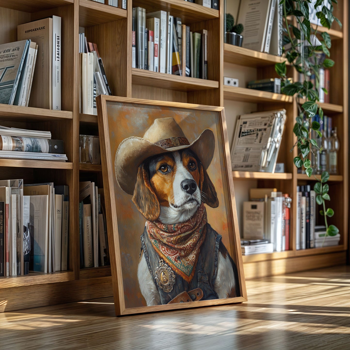 Deputy Beagle in Bandana and Hat