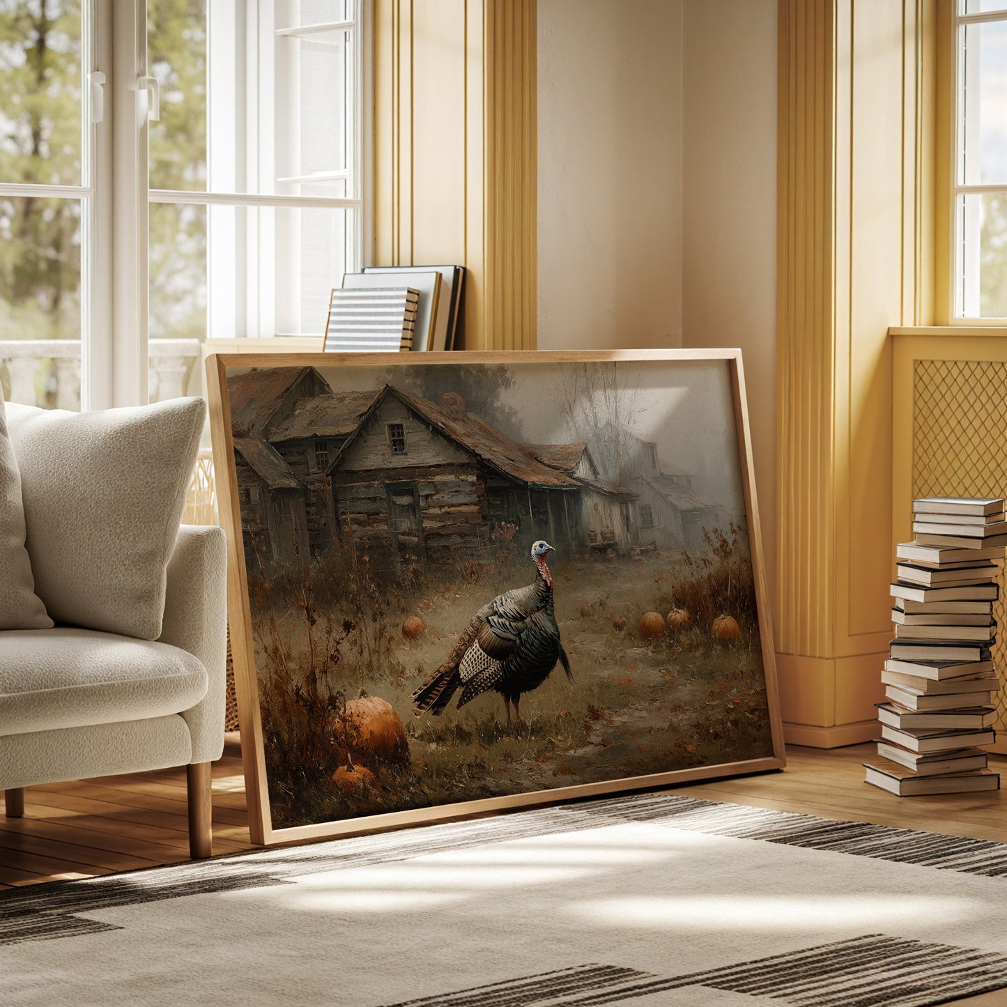 Wild Turkey's Autumn Farmhouse Patrol