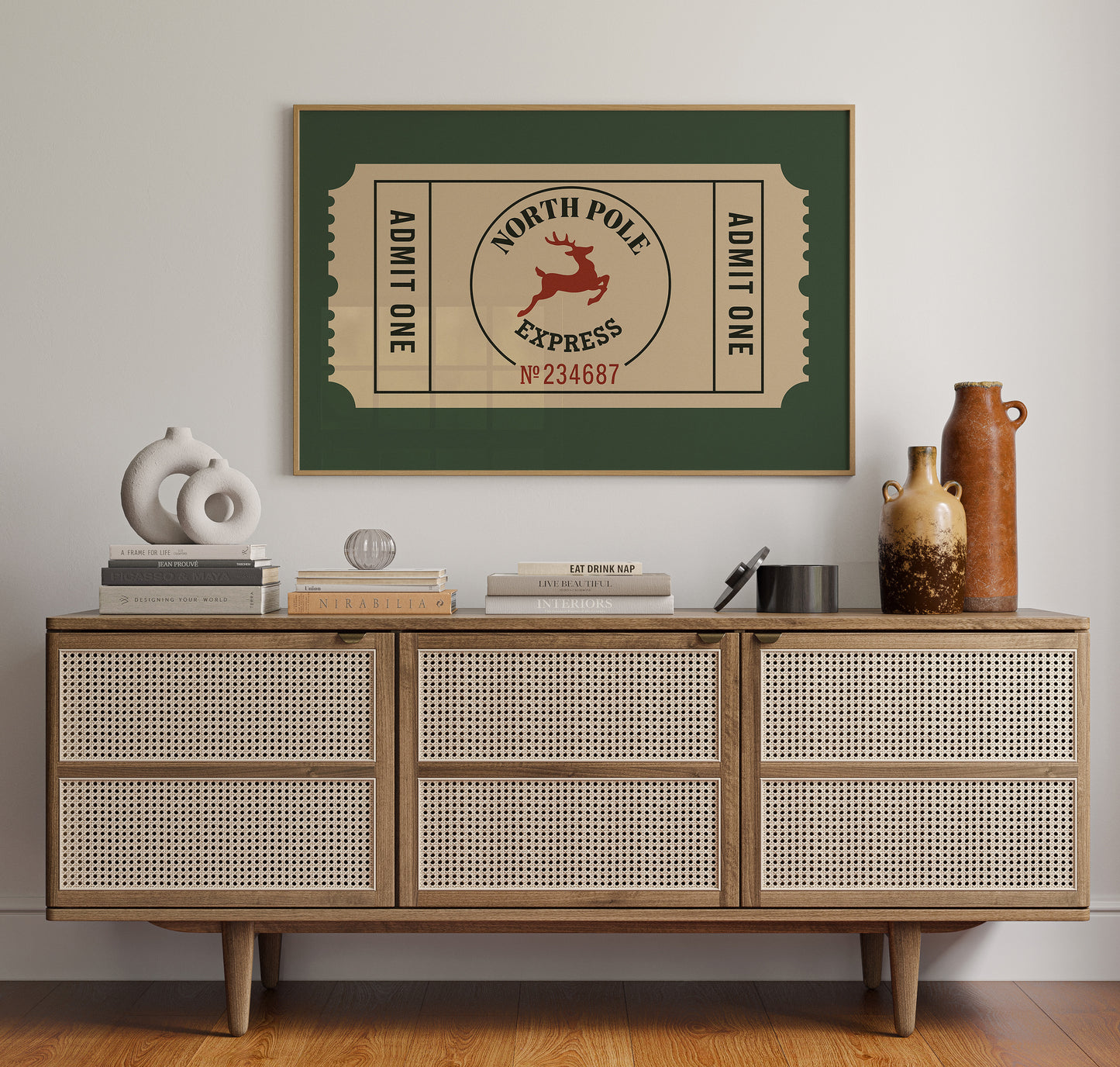 North Pole Express Ticket Print