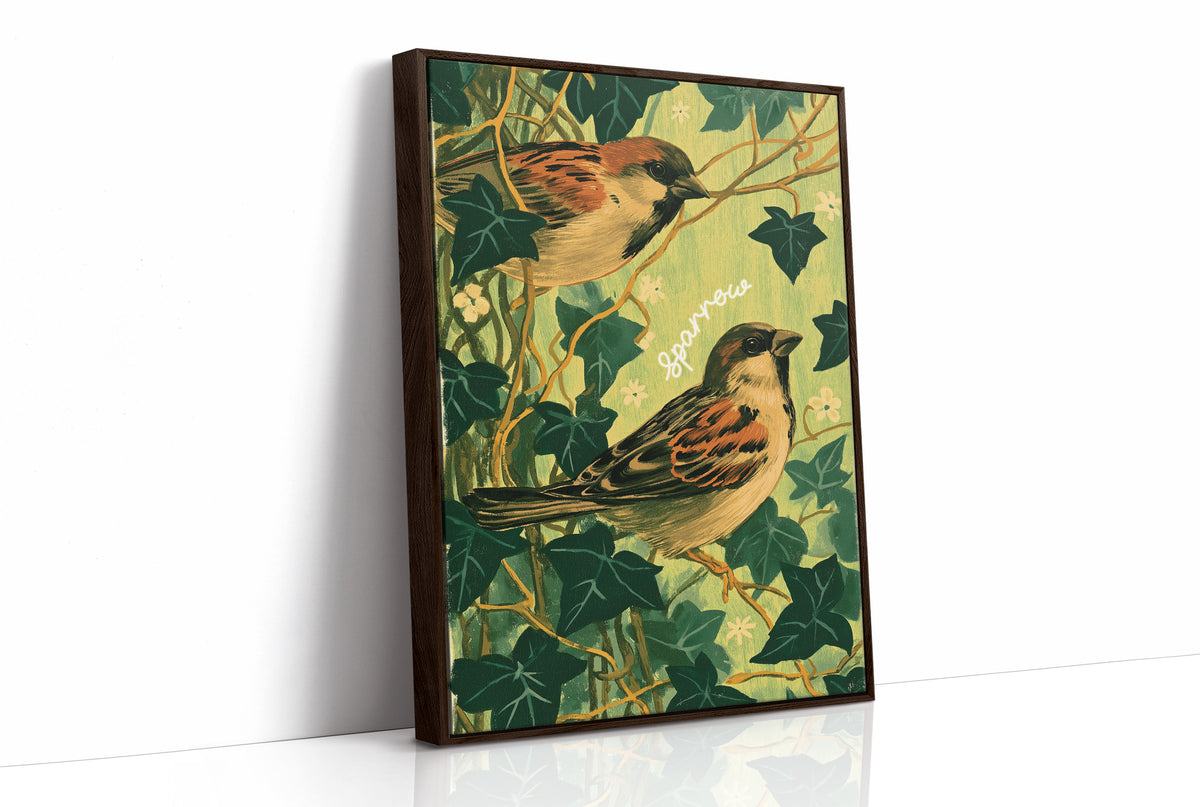 Sparrows in the Ivy Vines