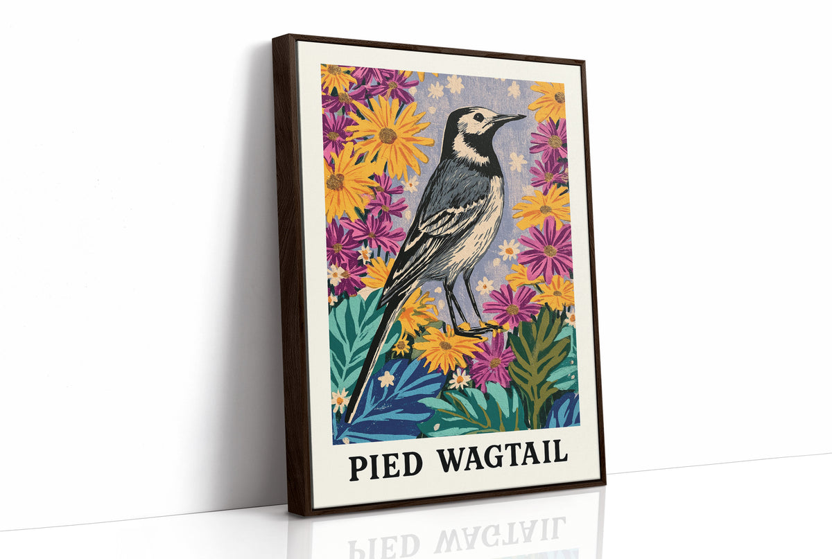 Pied Wagtail in Wildflower Garden