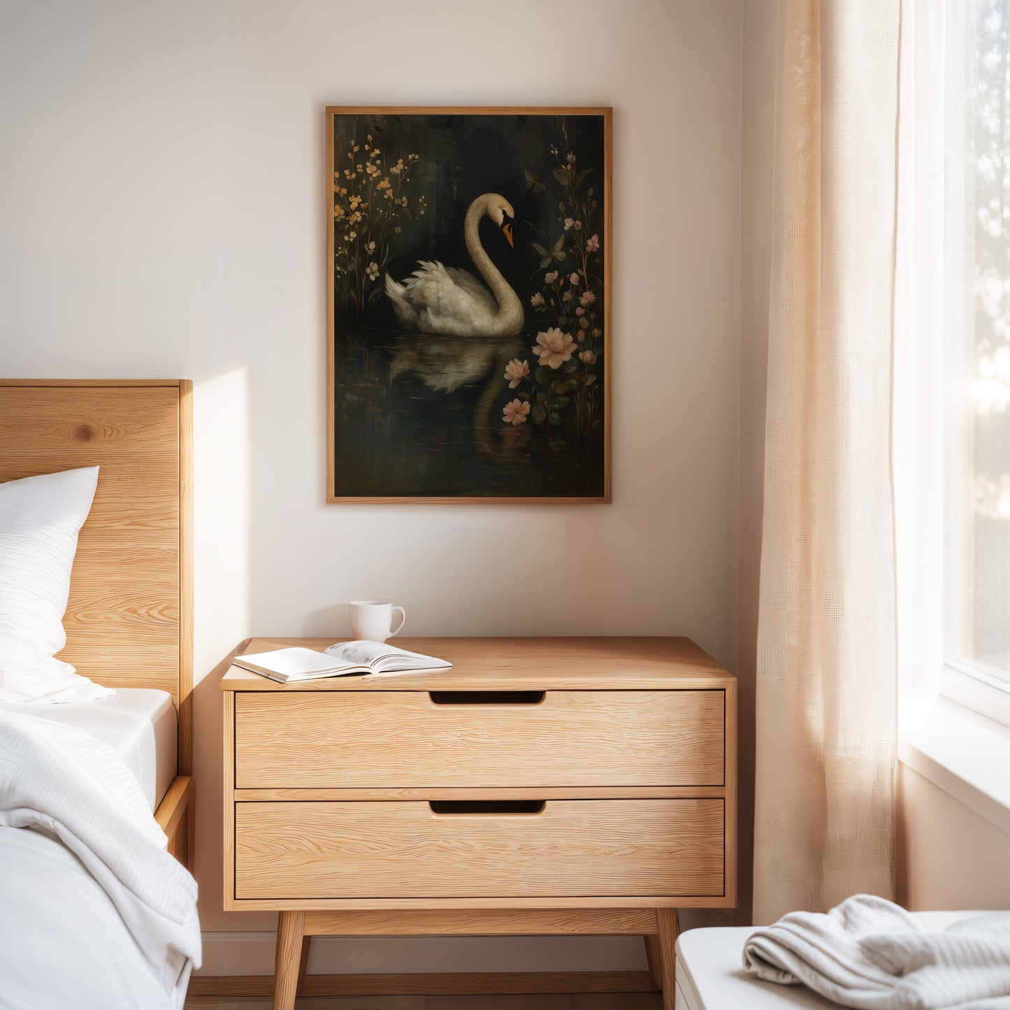 Swan in the Garden of Dusk