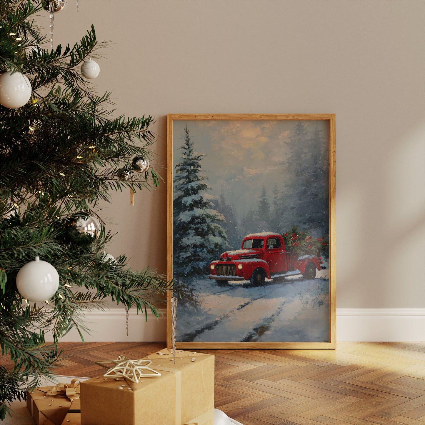 Red Truck Brings Christmas Home