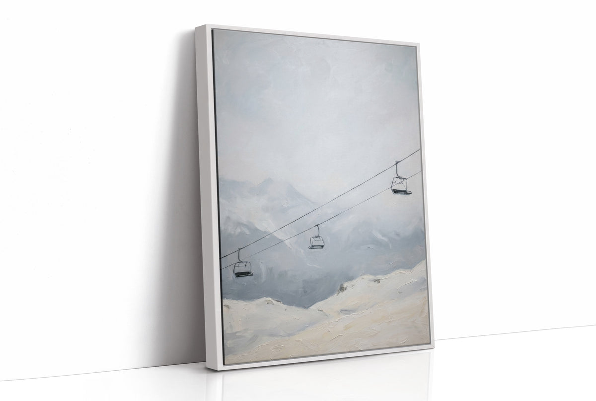 Empty Chairlift in the Fog