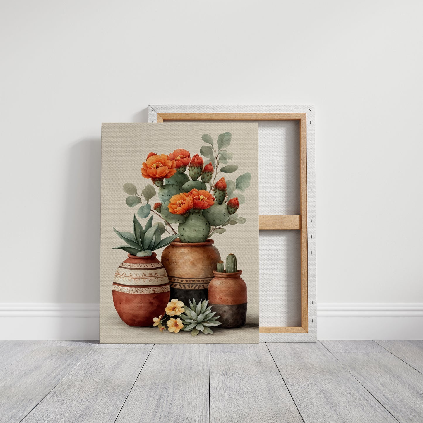 Desert Blooms In Painted Clay