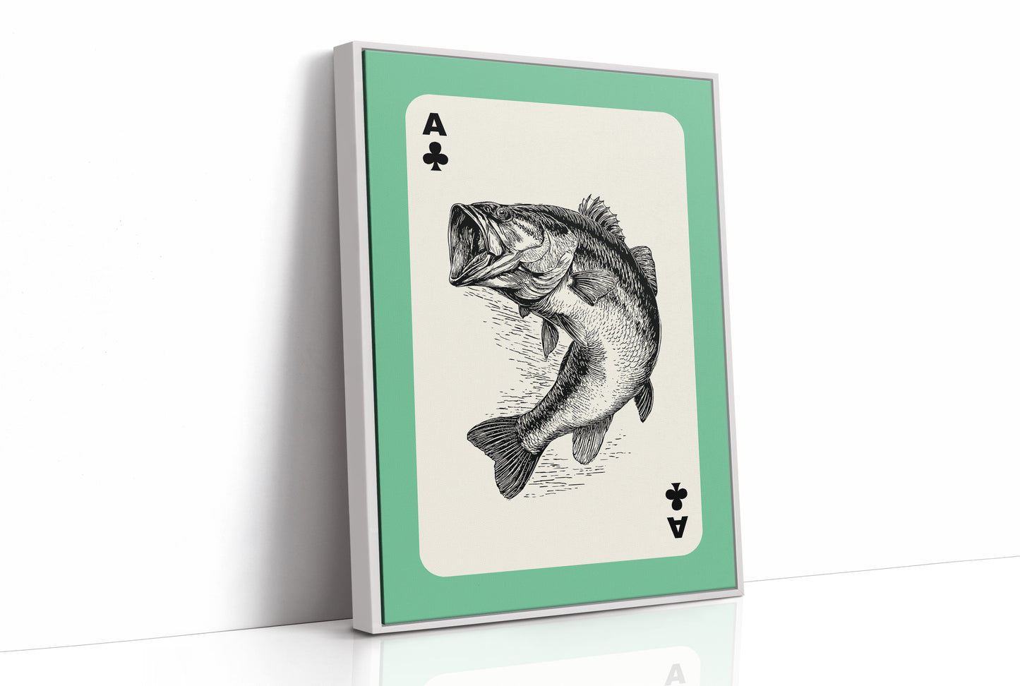 Ace of Bass — Clubs Playing Card Wildlife Print