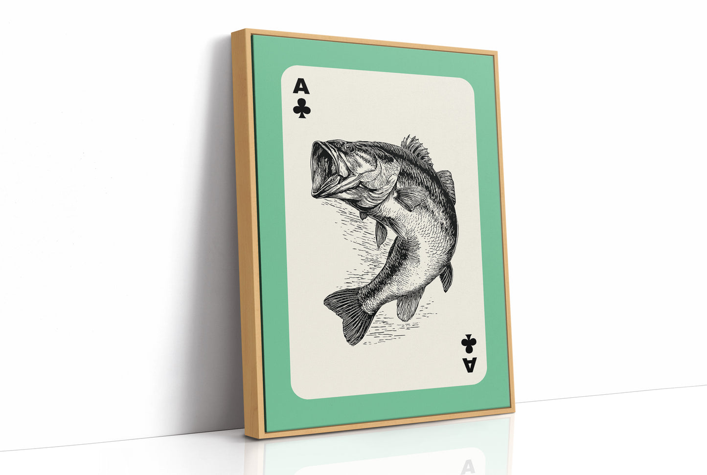 Ace of Bass — Clubs Playing Card Wildlife Print