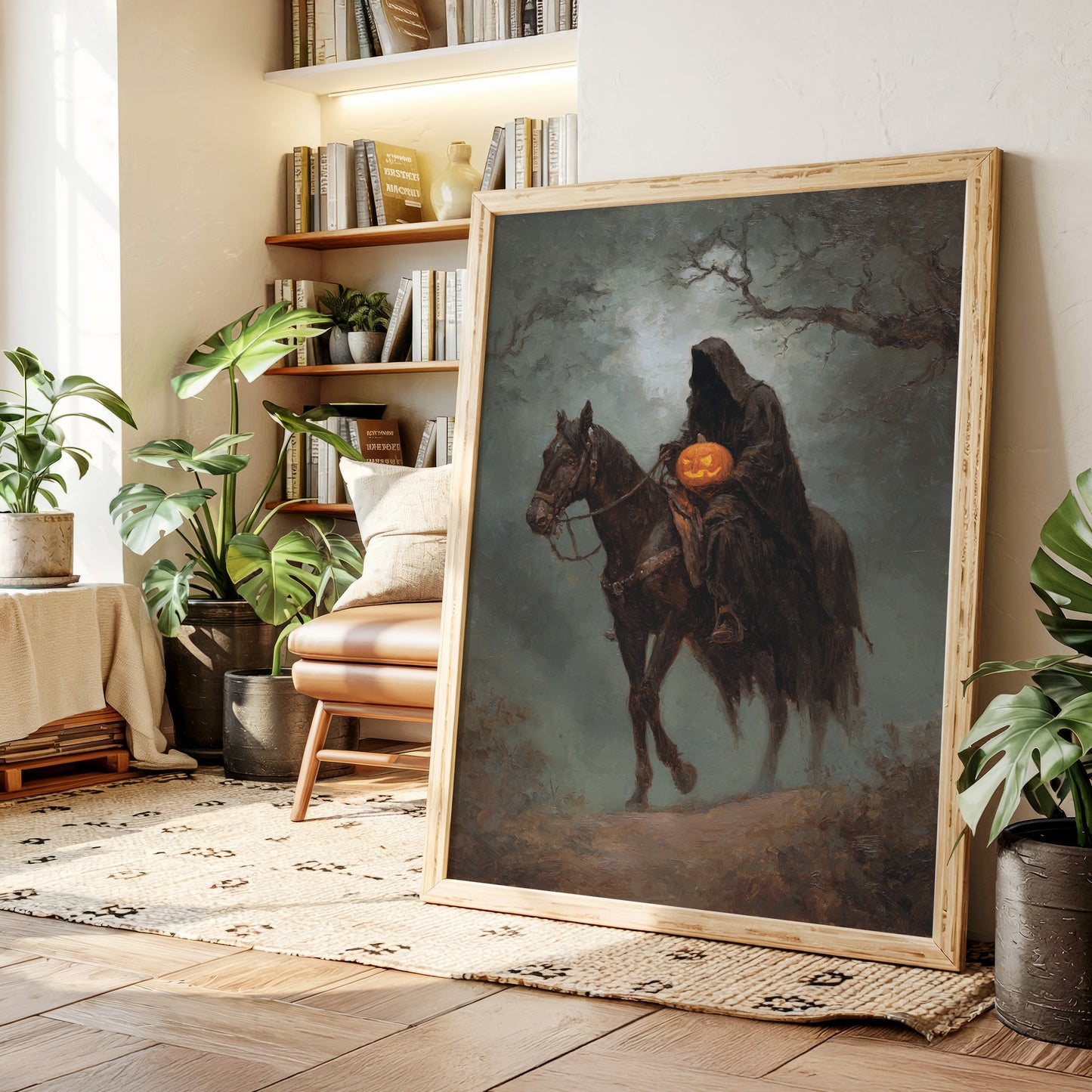Haunting Rider Halloween Art Print - Gothic Wall Decor - Gallery Canvas image 6