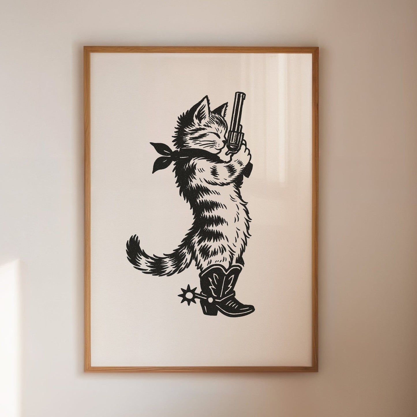 Purrpare for Trouble – Cowboy Cat Sheriff Print