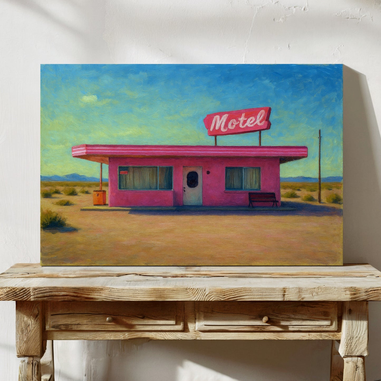 Desert Dream – Retro Pink Motel Wall Art