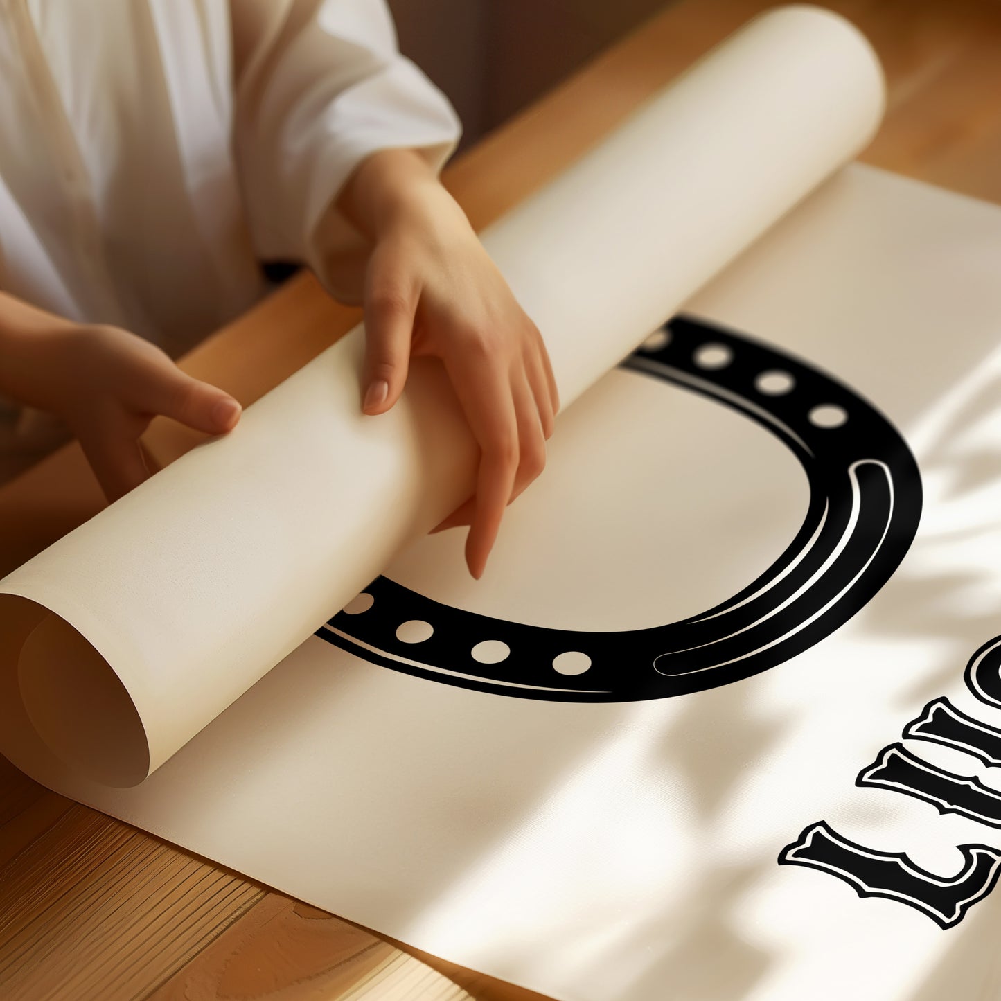 Lucky Seat Horseshoe Western Sign