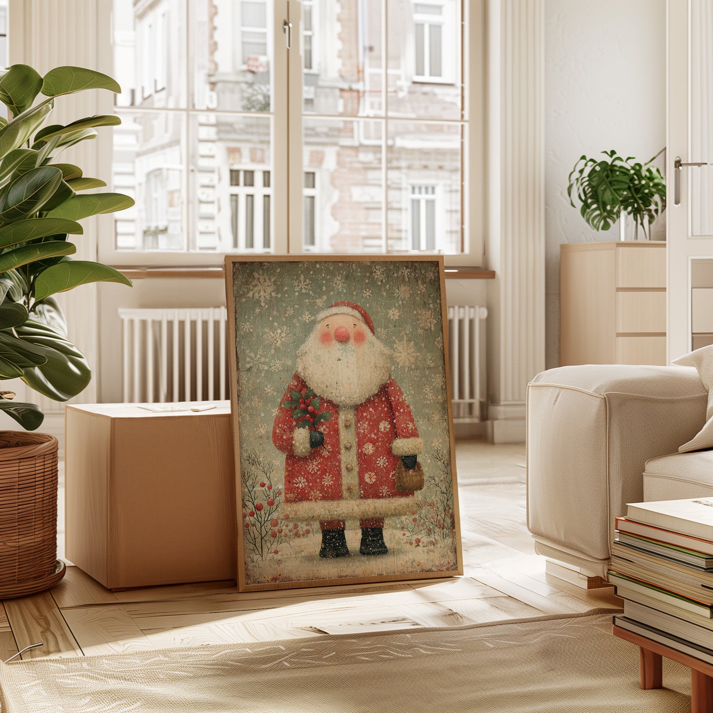 A Hearth's Embrace Beneath Snowflakes