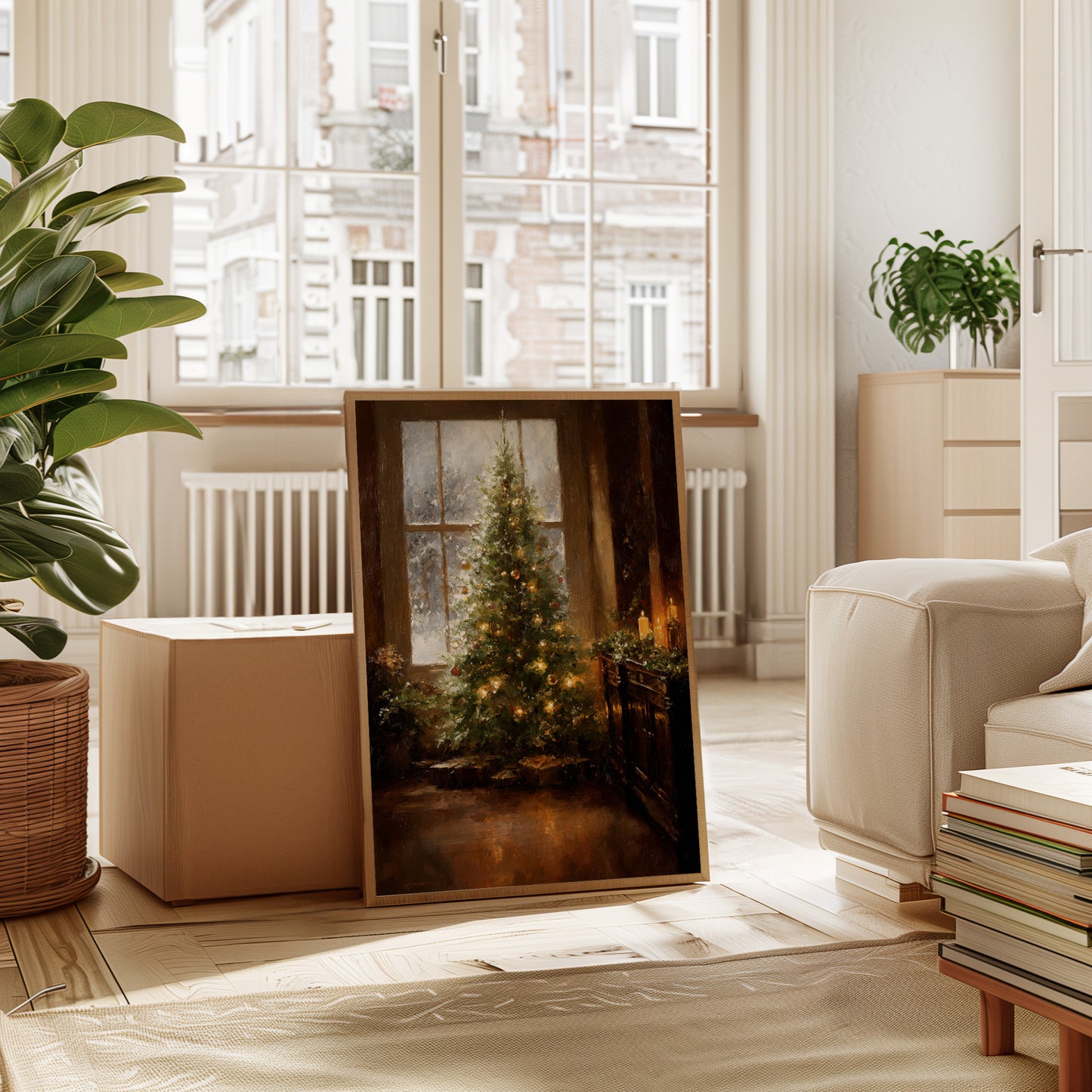 Glistening Pines and Warm Embrace