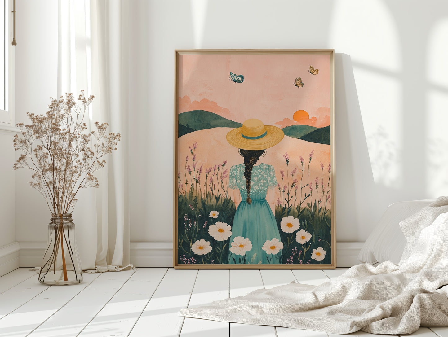 Sunset Stroll in Wildflower Dreams