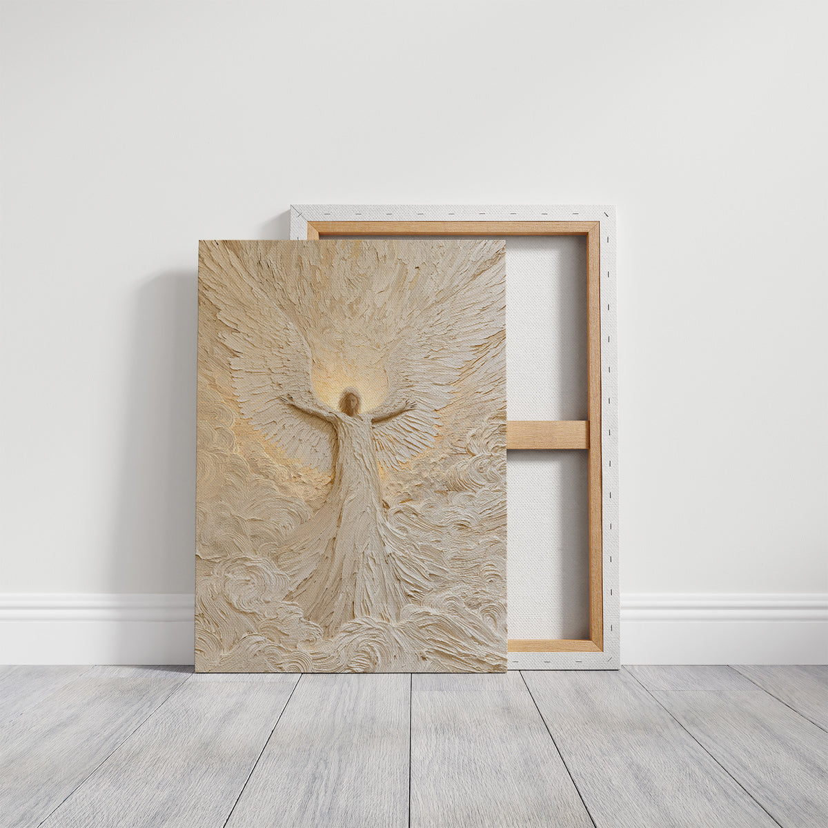 Ivory Textured Angel Ascending