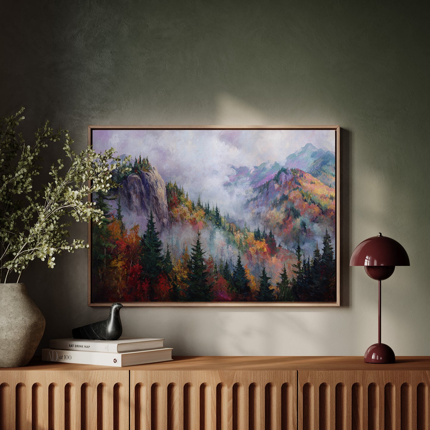 Autumn Mists Crown Mountain Peaks