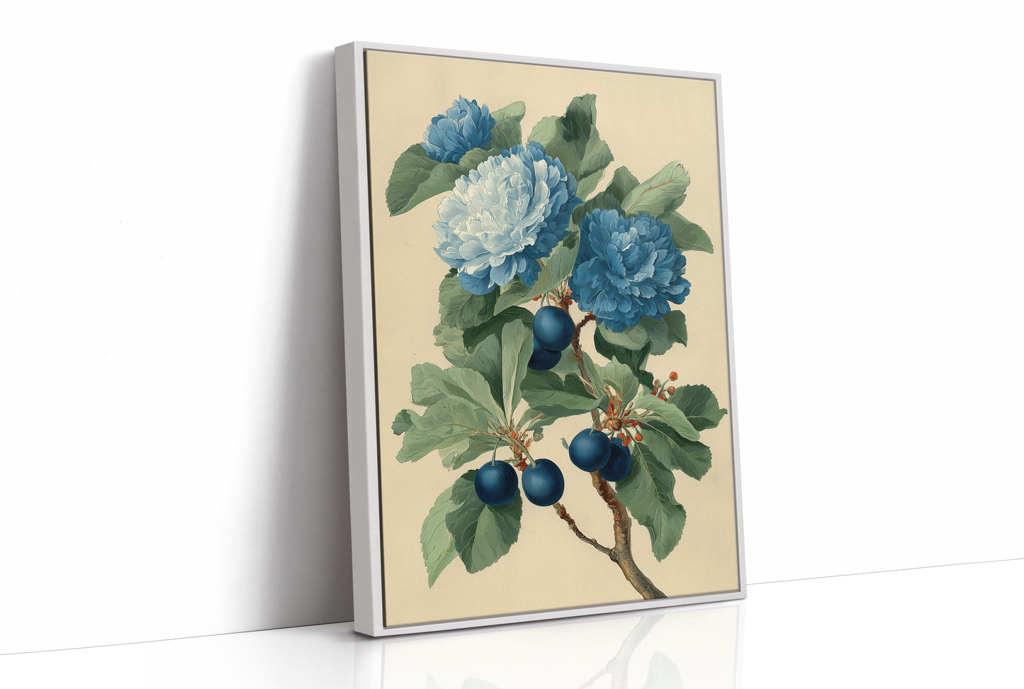 Blue Blooms and the Last of the Plums