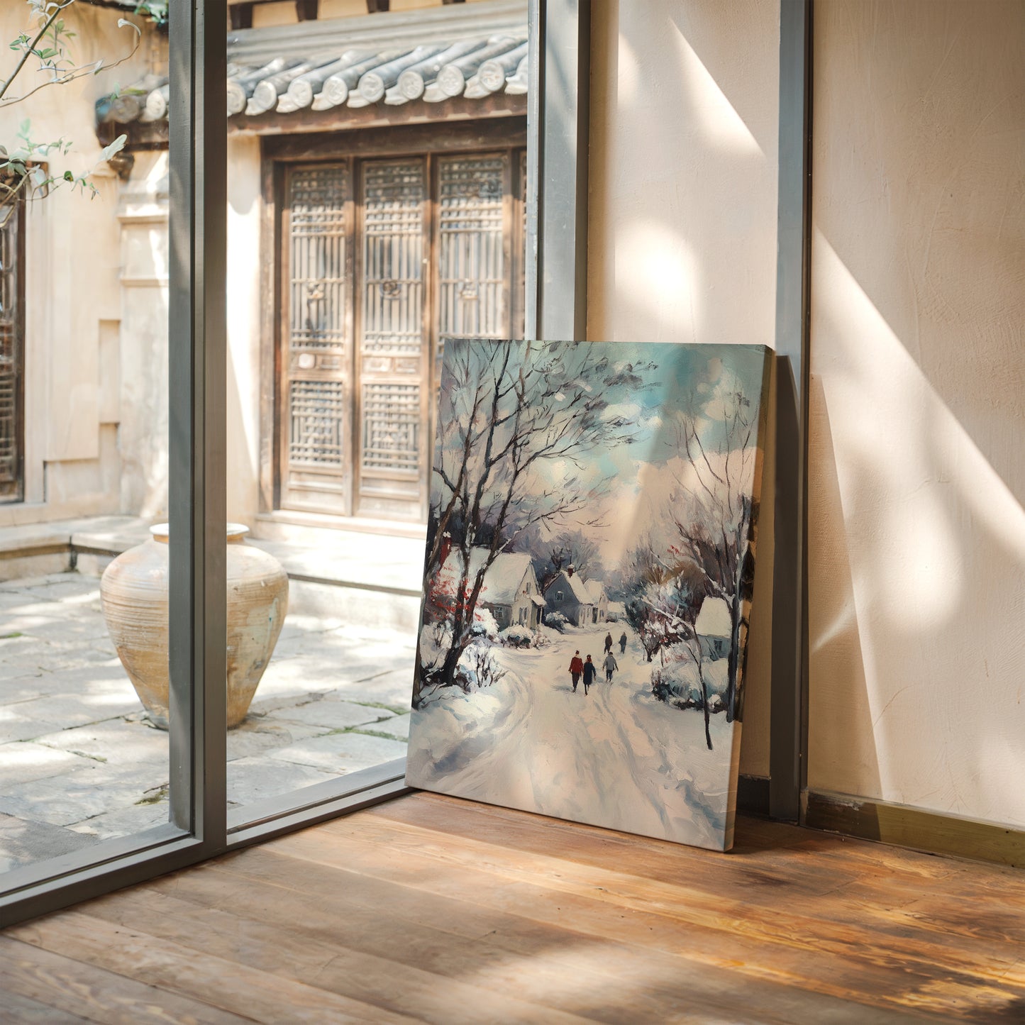 Footsteps Through Winter's Embrace