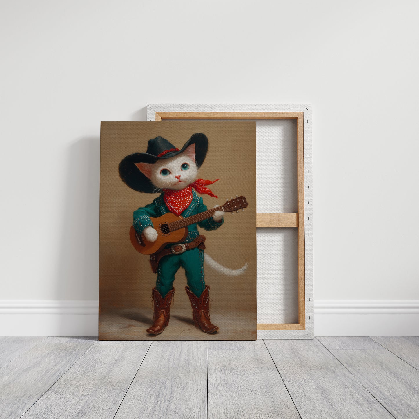 Feline Strums Western Lullaby Tonight