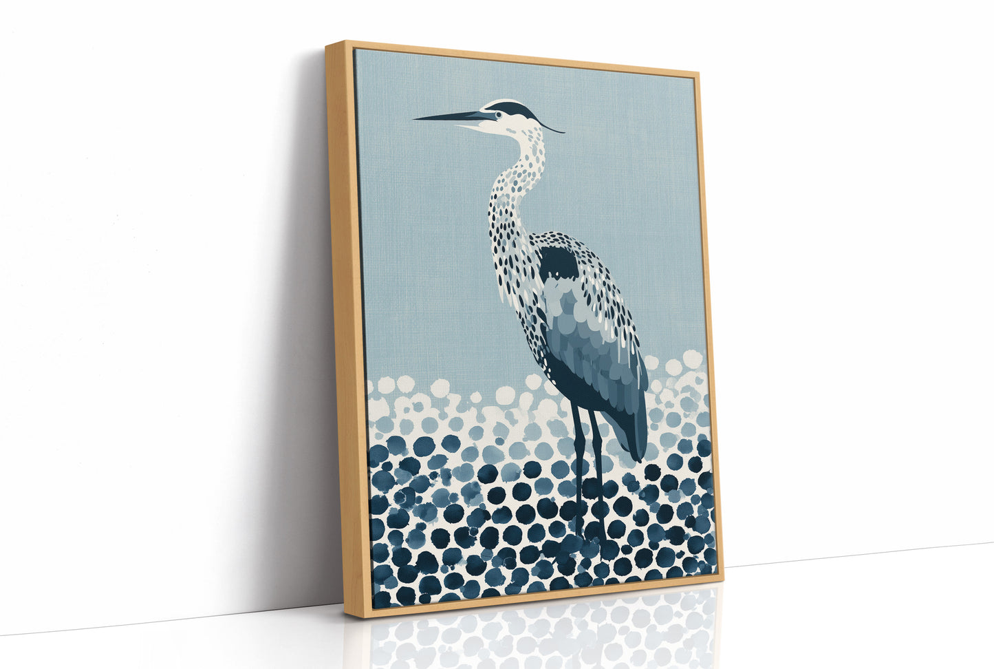 Heron in the Dappled Blue