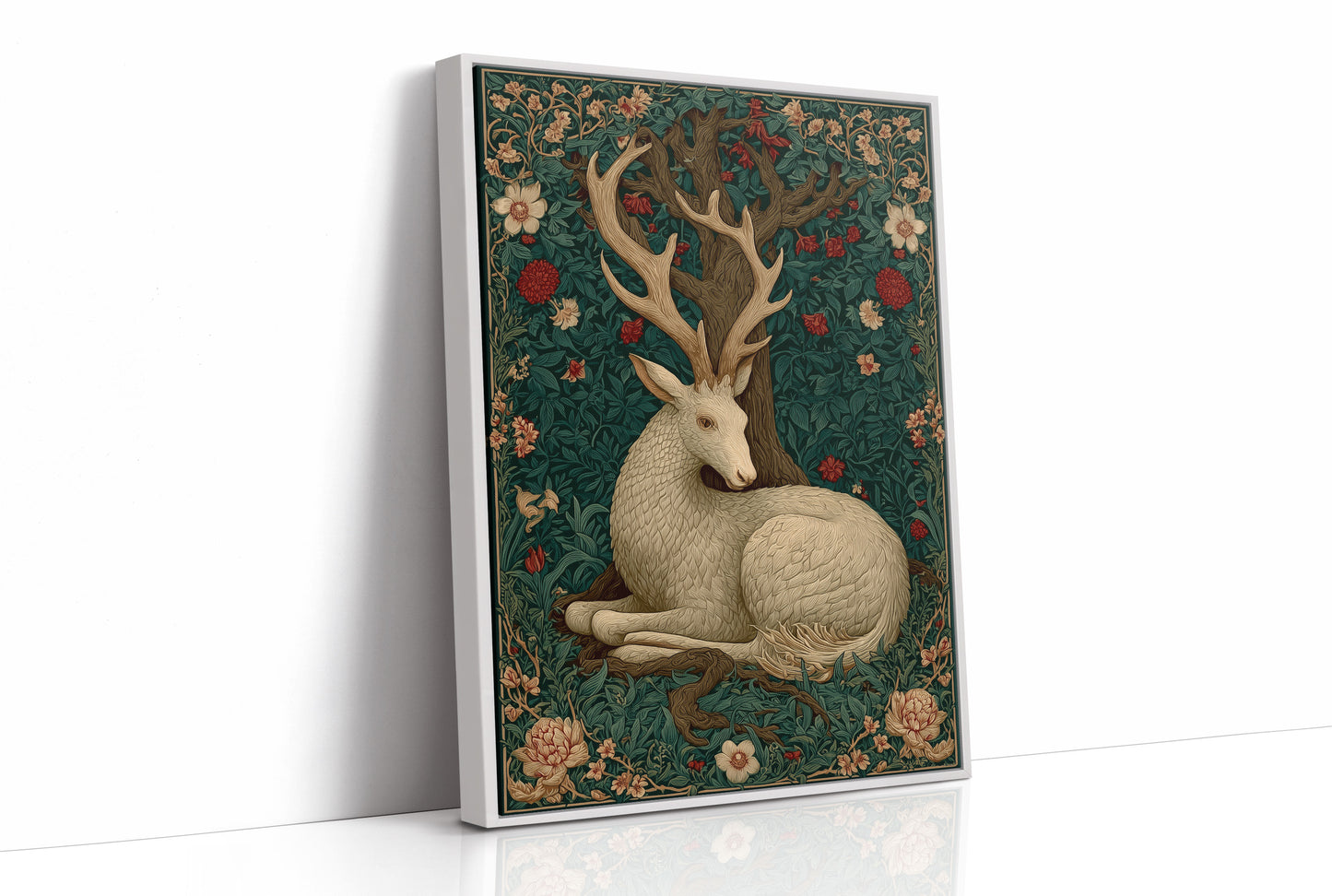 The White Stag at Rest in the Old Wood