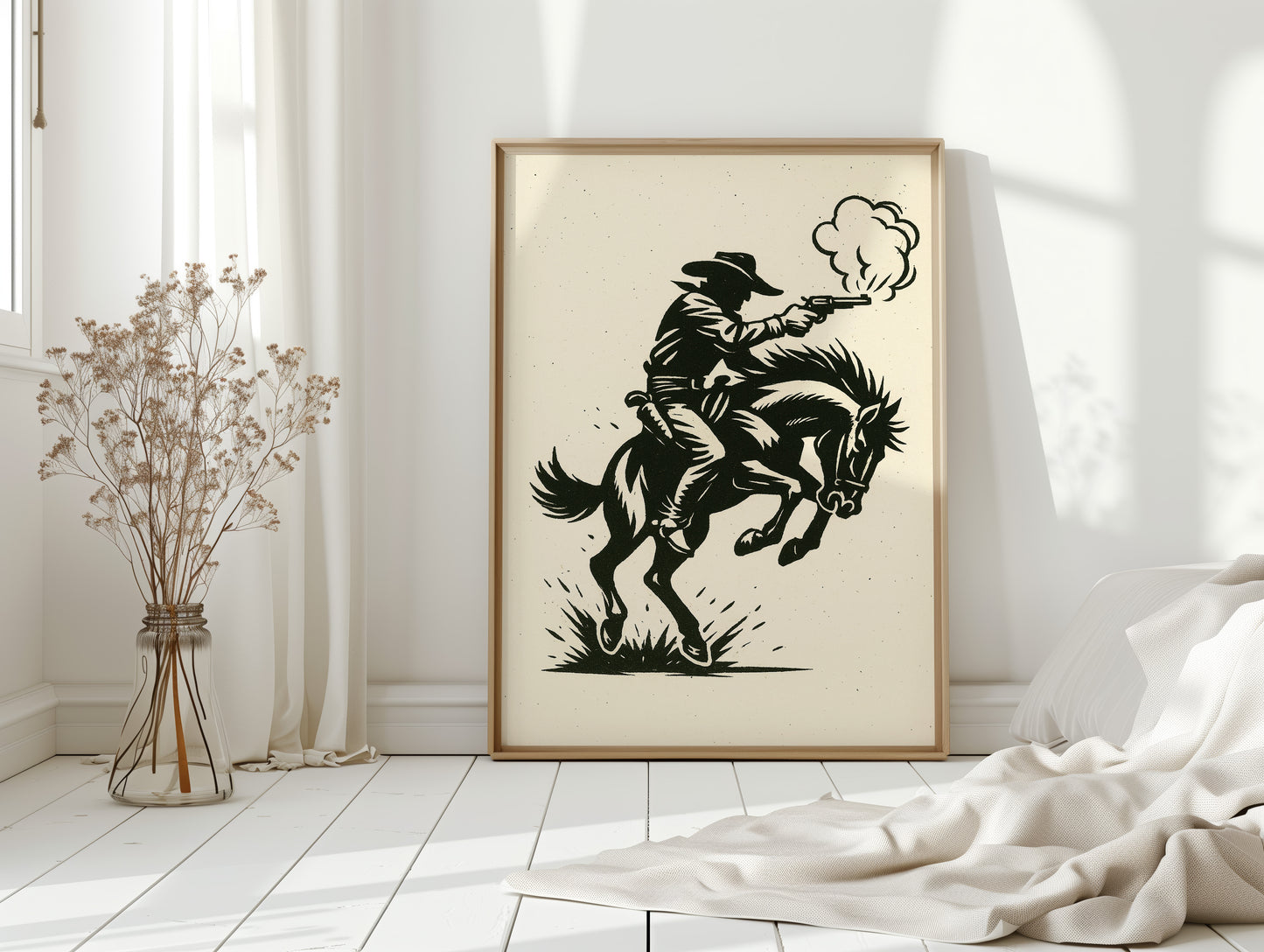 Cowboy Gunfire in the Dust