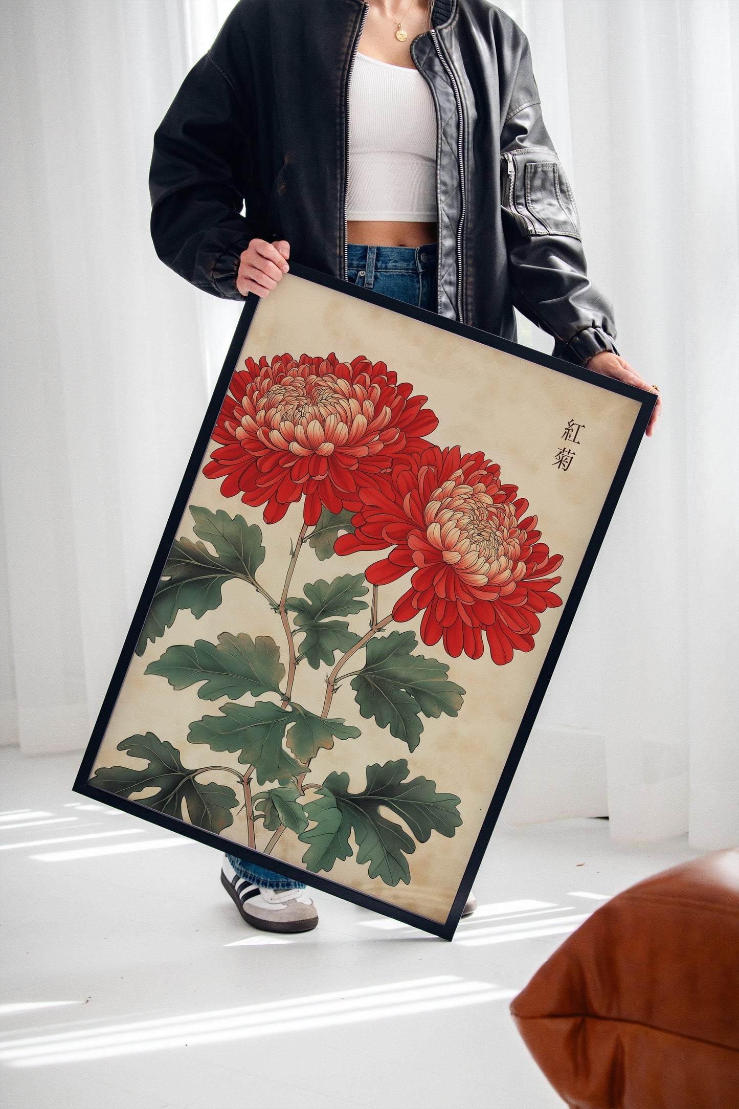 Red Chrysanthemum Elegance