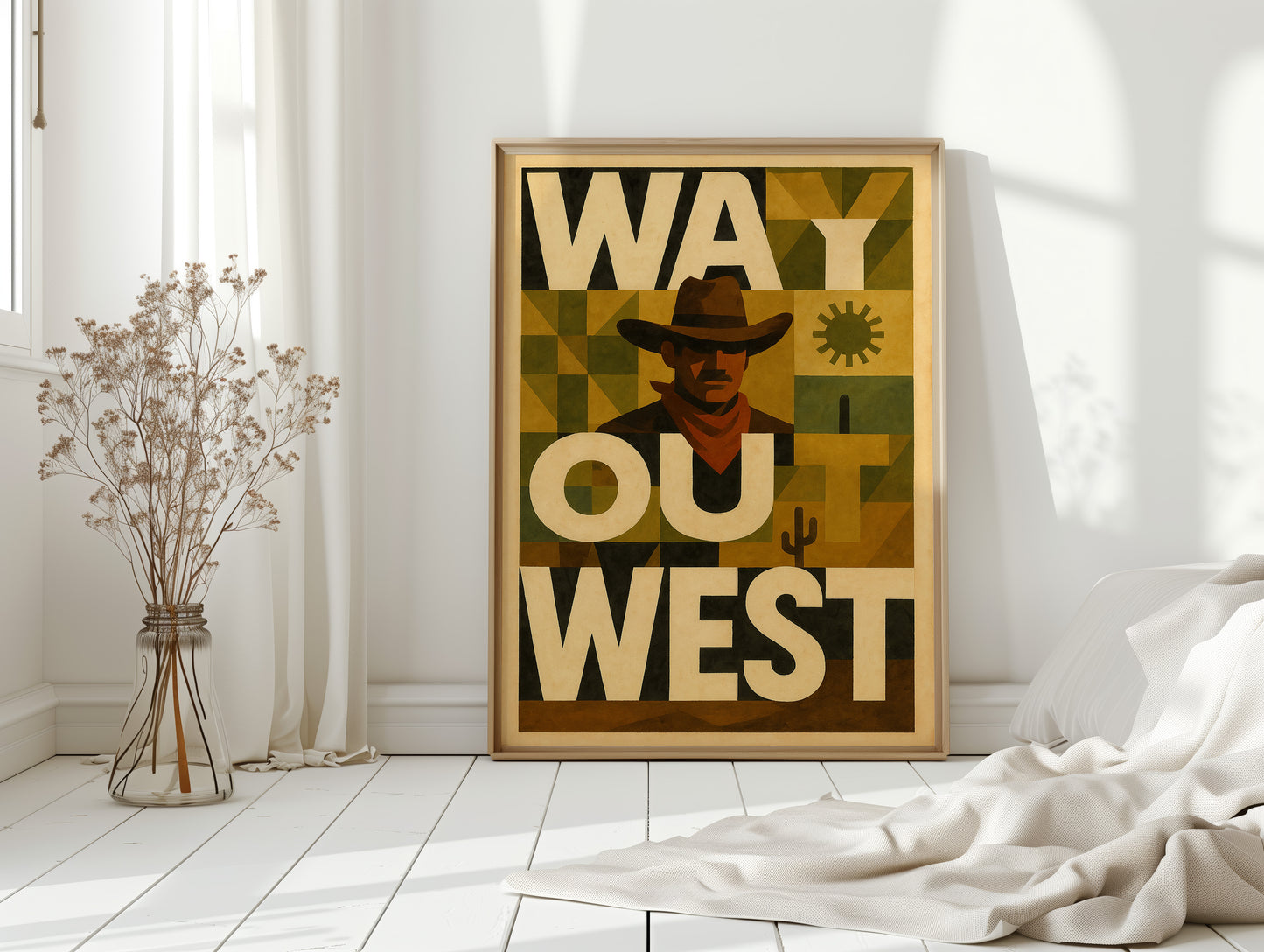 Way Out West Cowboy Poster