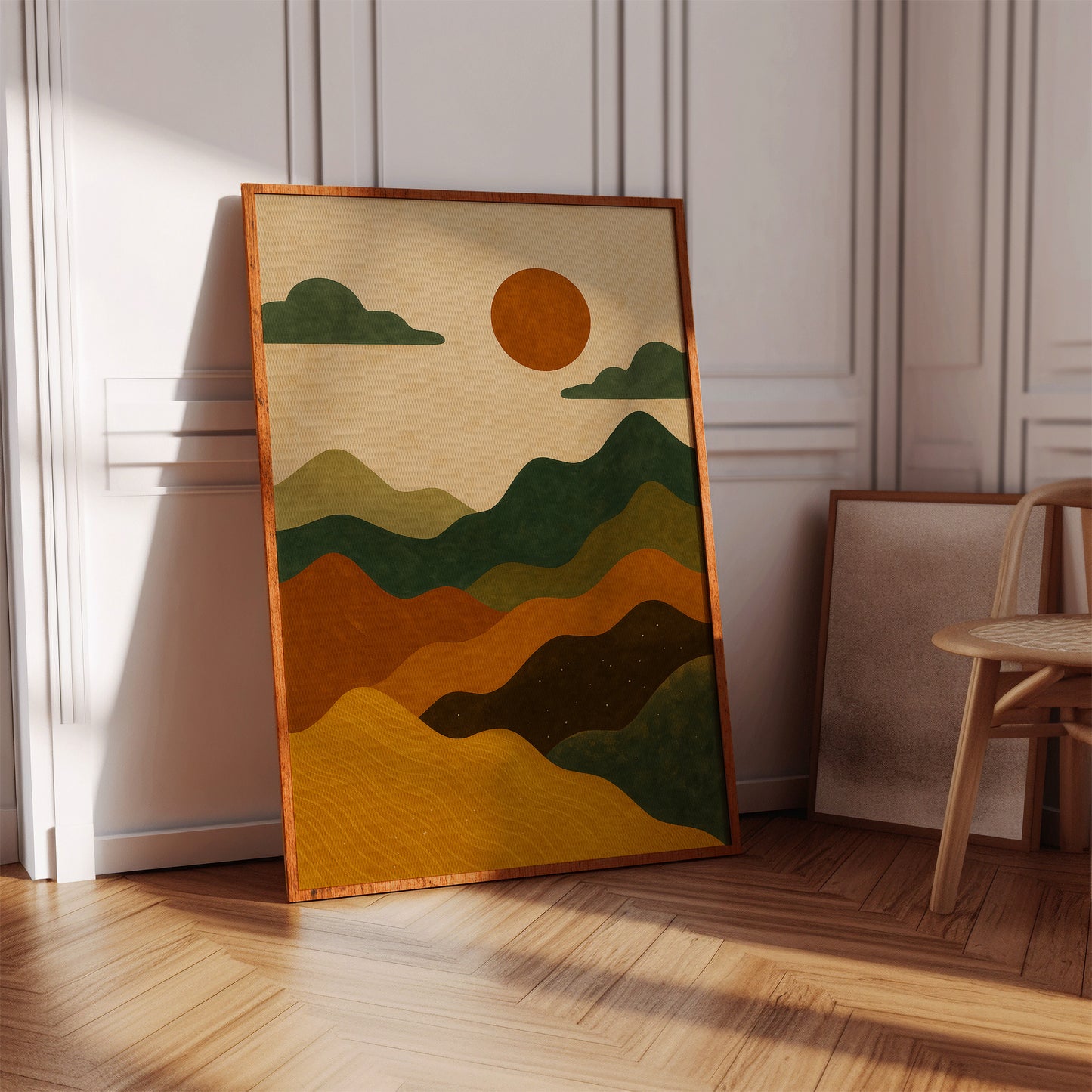 Desert Dunes Under Burnt Sun