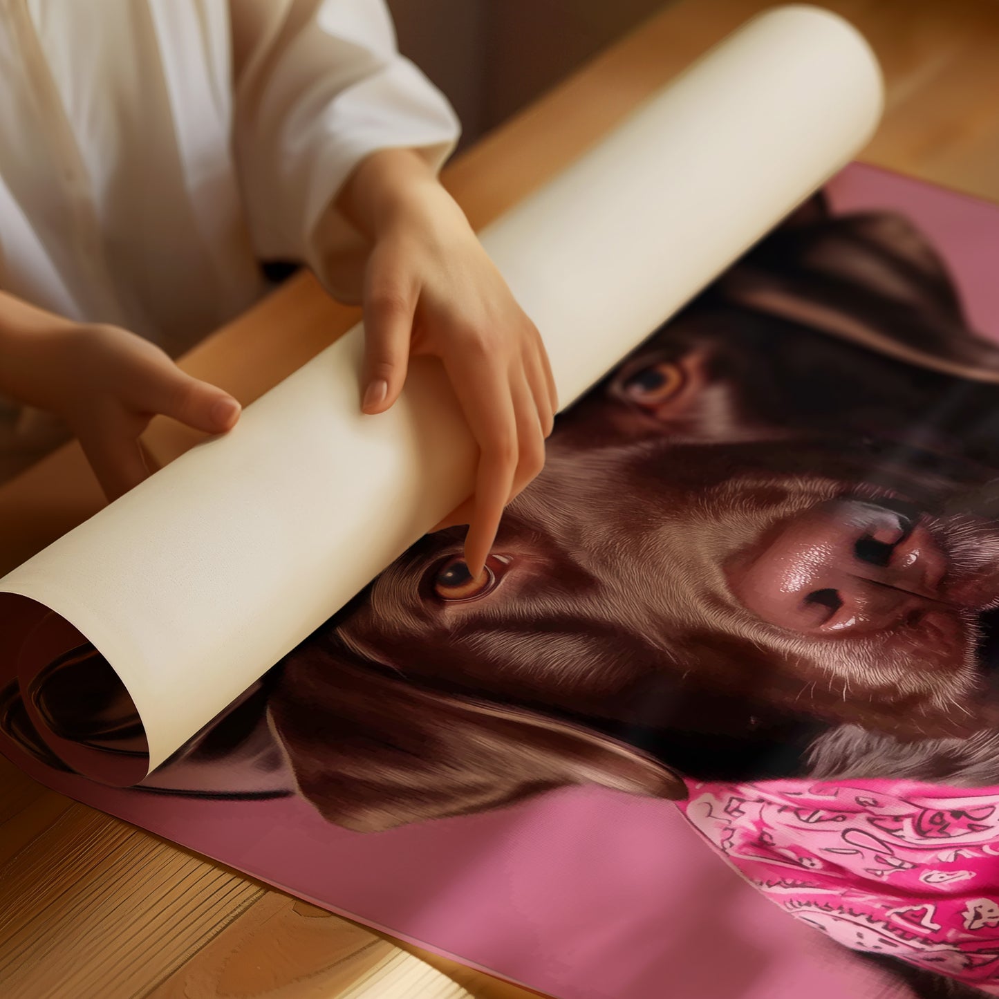 Chocolate Ranch Hand Wears Pink