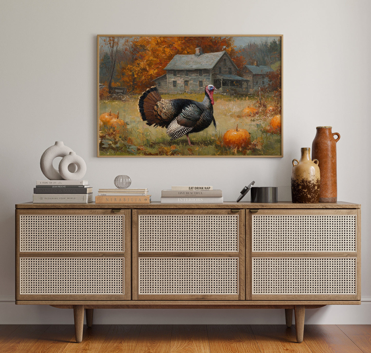 Autumn's Guest At The Farmhouse