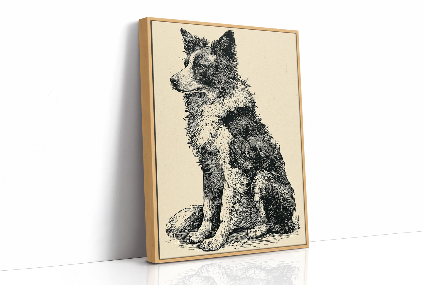 Border Watch: Bold Woodcut Collie
