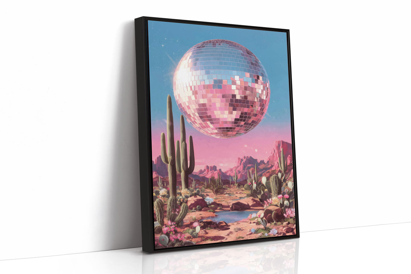 Disco Lights Over Desert Blooms