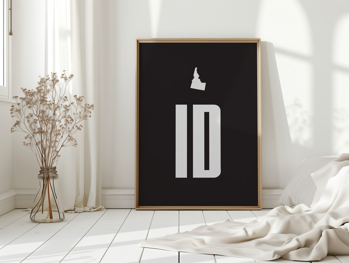 White Letters Map Idaho's Heart