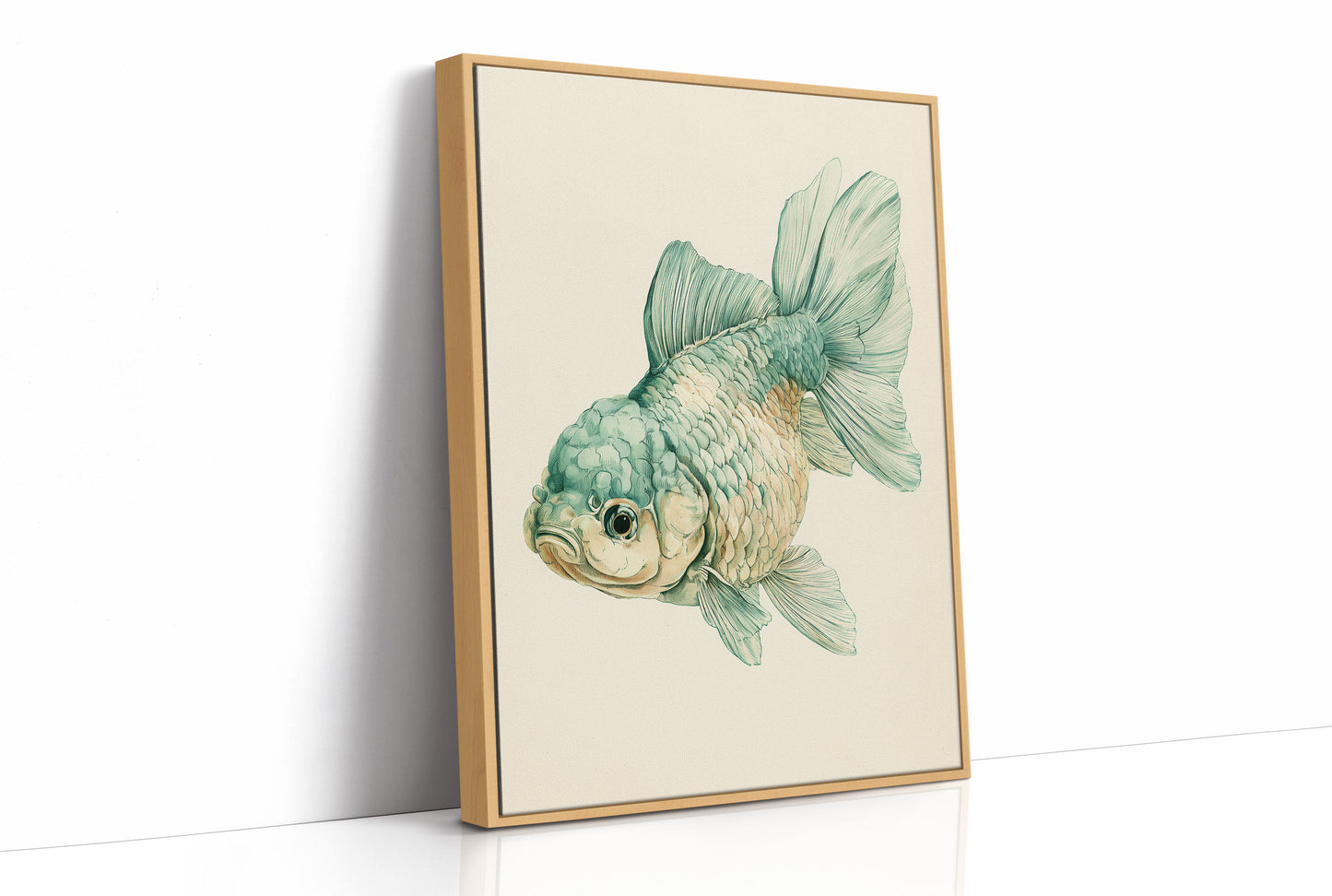 Seafoam Fancy: A Goldfish Portrait