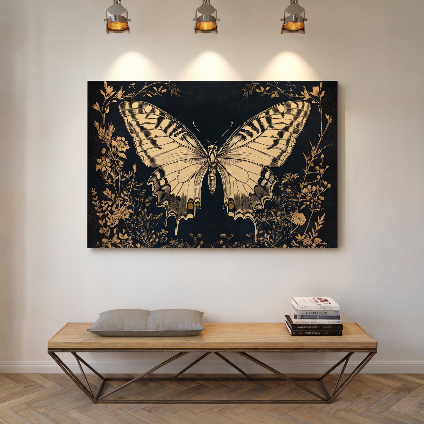 Midnight Garden's Golden Wings Unfold