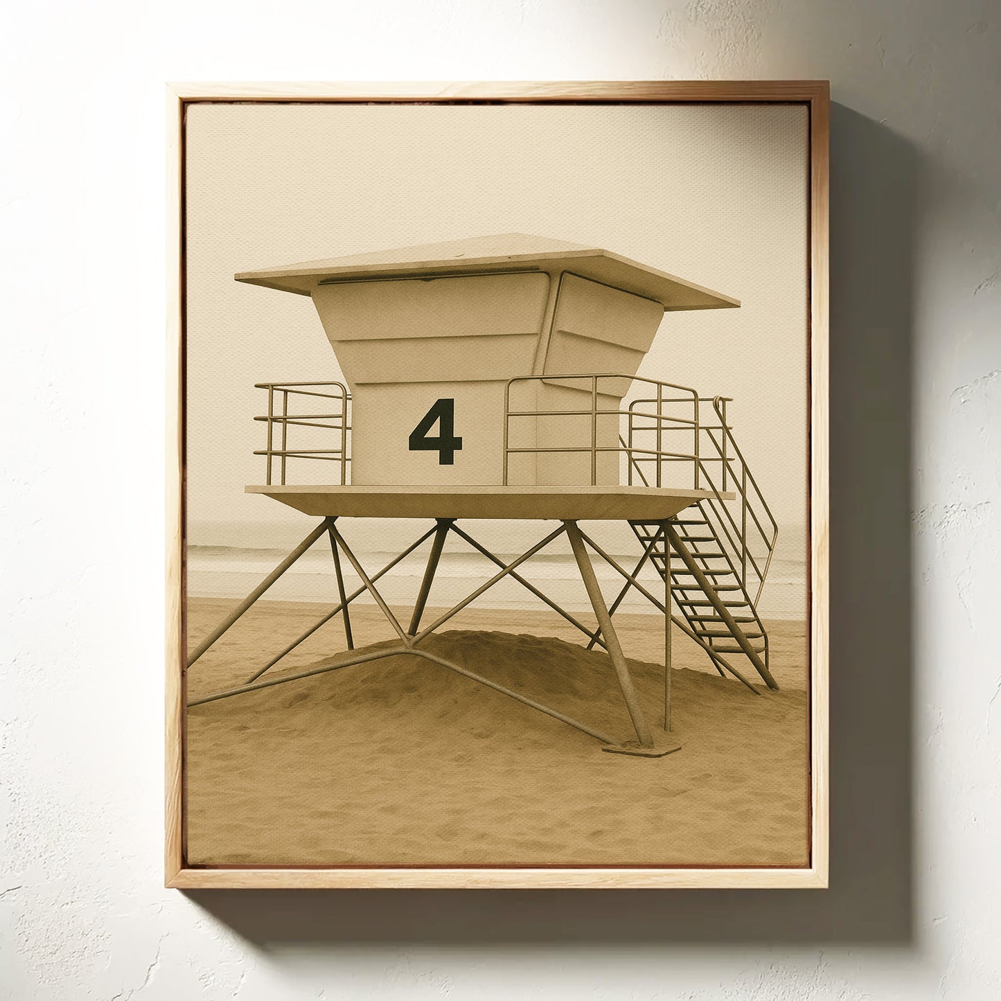 Lifeguard Tower No 4 in Sepia Calm