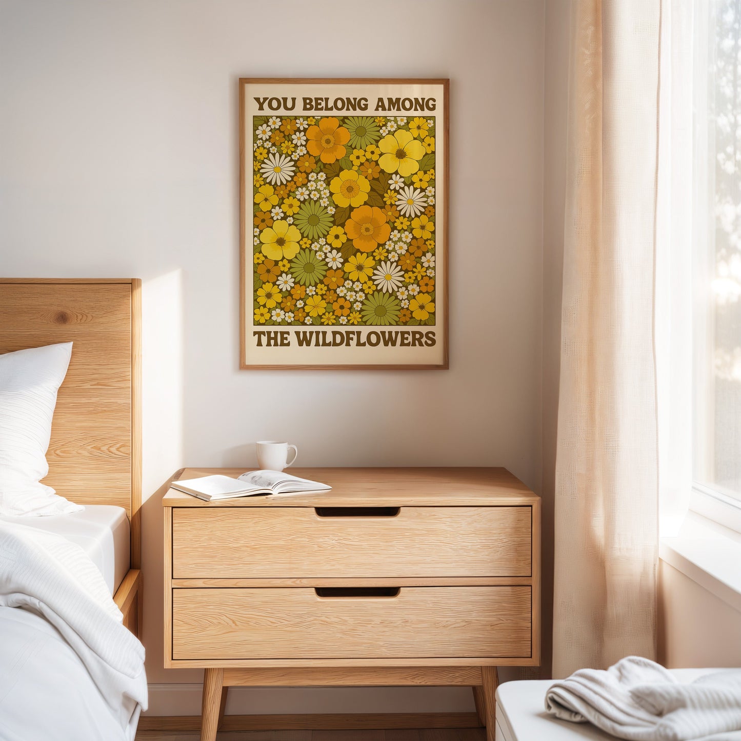 You Belong Among the Wildflowers – Retro Botanical Wall Art