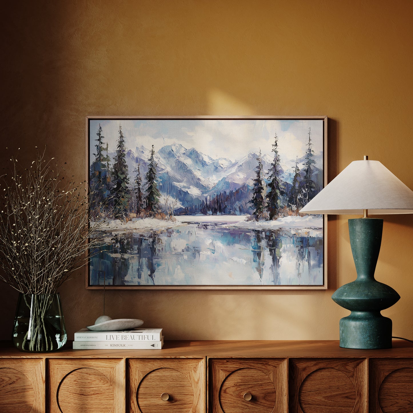 Alpine Lake Mirrors Winter's Grace