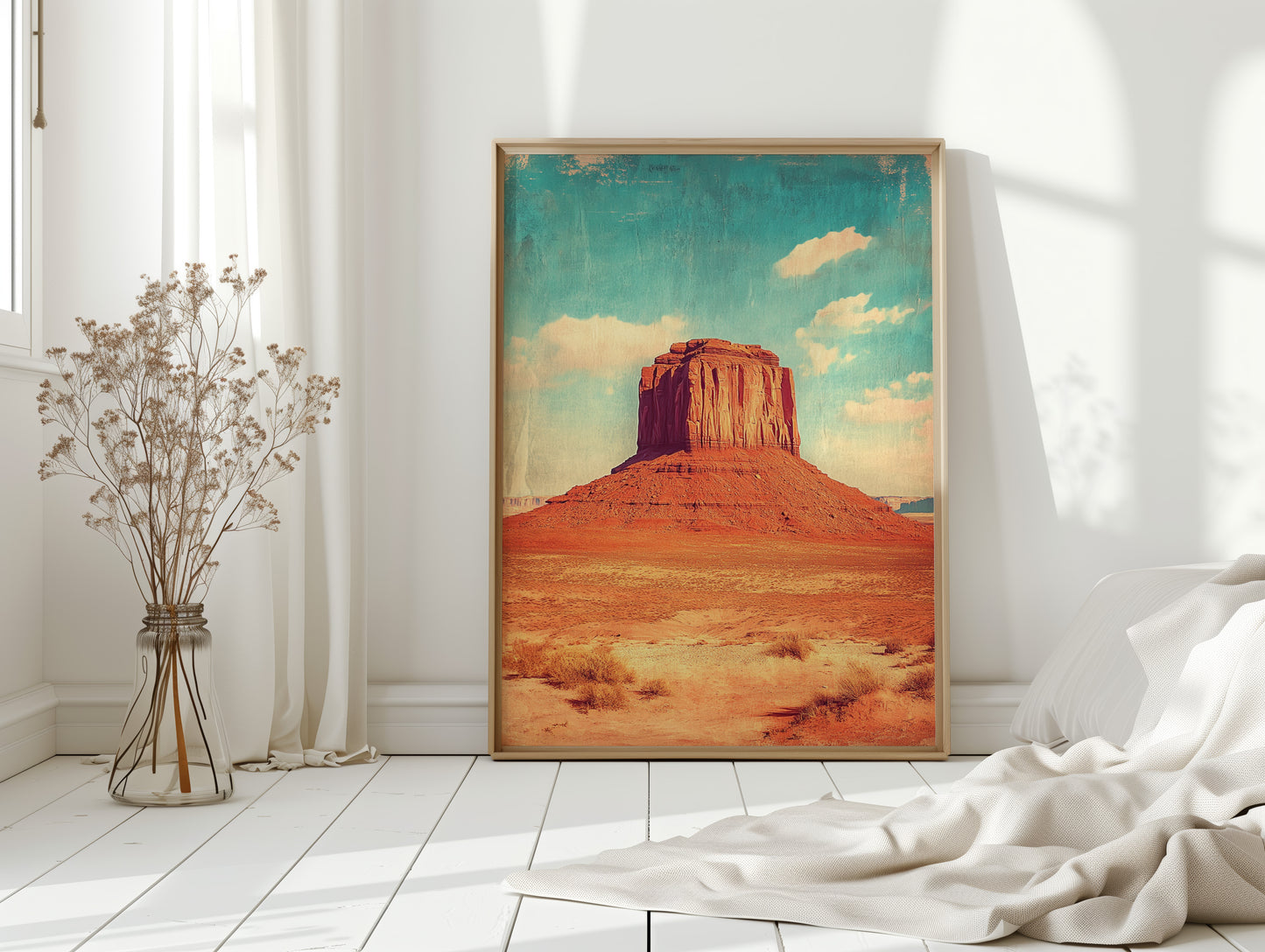 Monument Blaze: Butte Under Western Sky