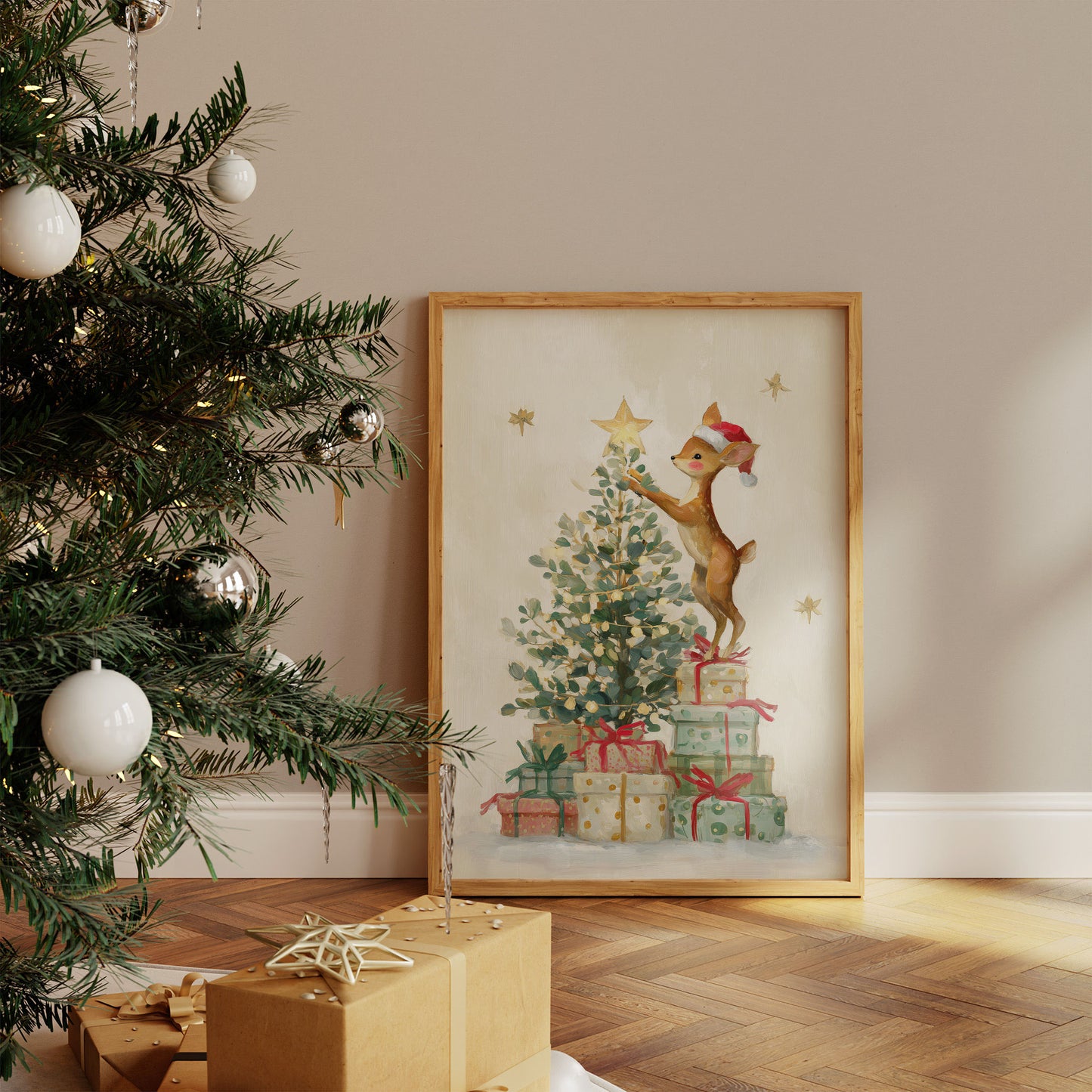 Fawn Reaches For Holiday Stars
