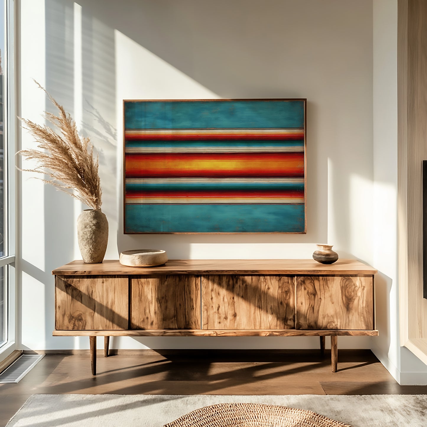 Sunset Stripes Across Desert Horizons