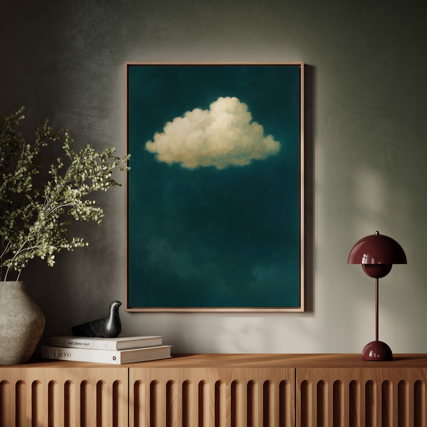 Lonely Cloud in Emerald Silence