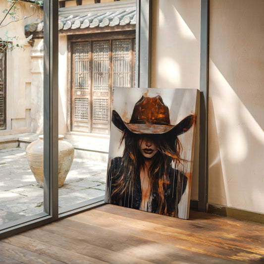 Cowgirl in Crimson – Modern Western Grit