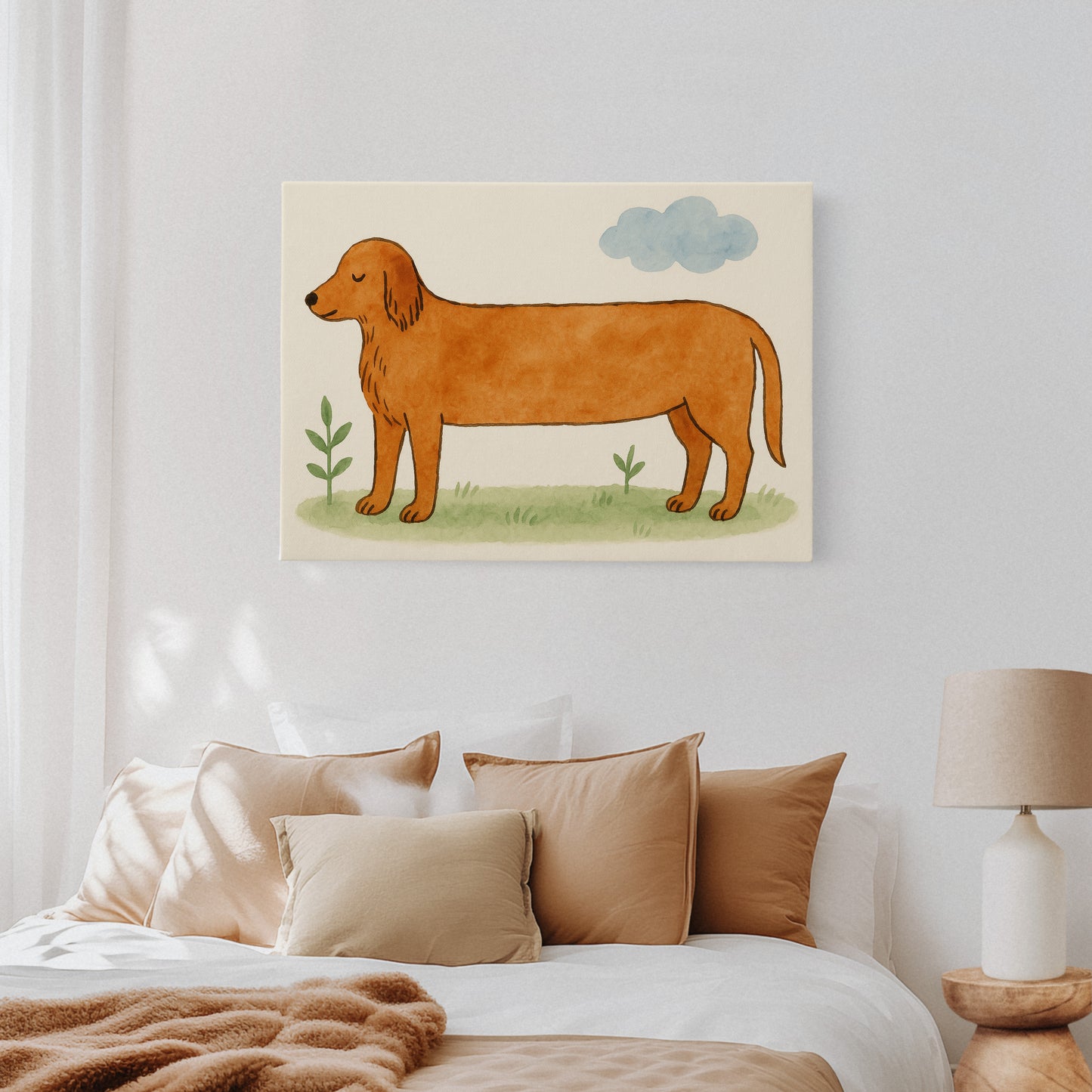 Golden Retriever Under Blue Skies