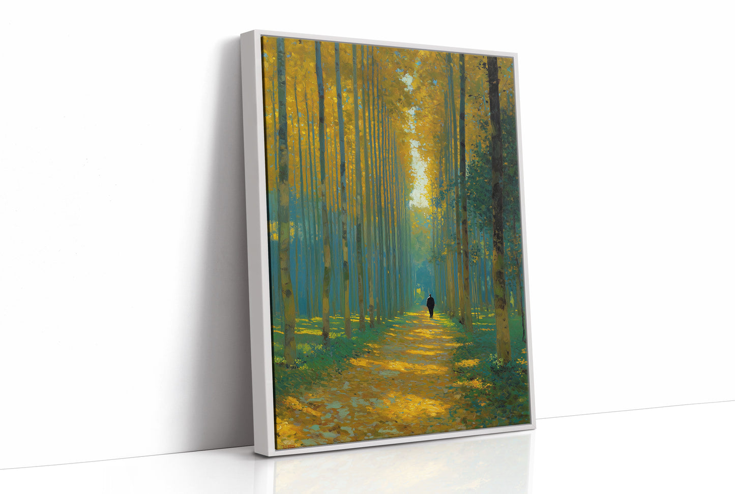 Solitary Journey Through Golden Corridors
