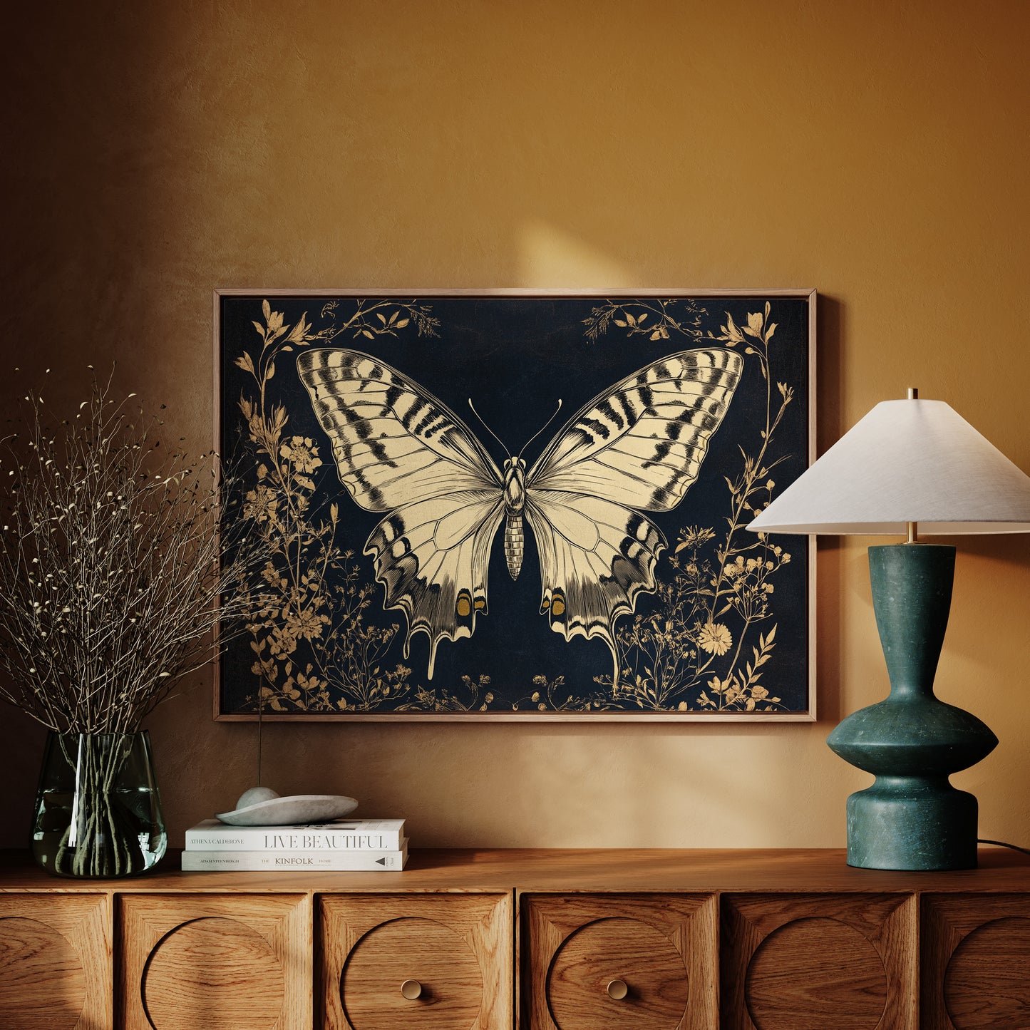 Midnight Garden's Golden Wings Unfold