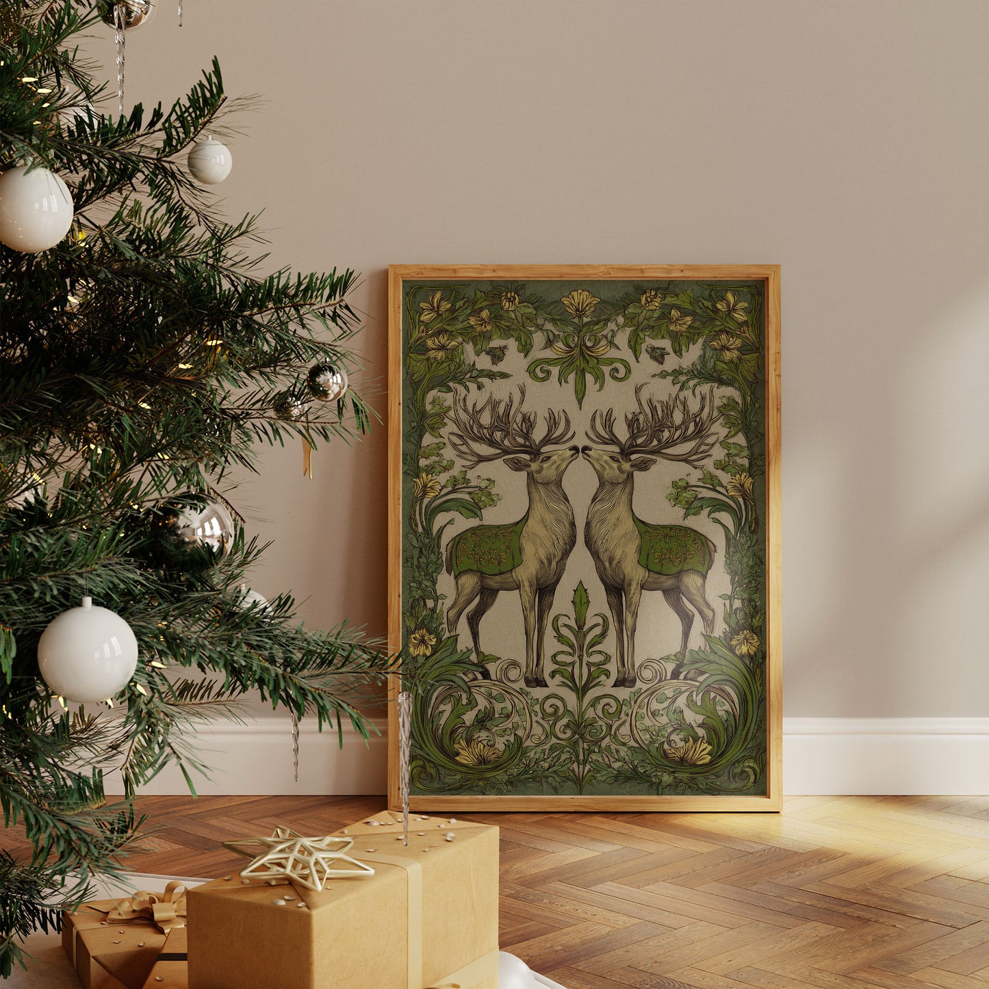 Winter Stags Dance Among Vines