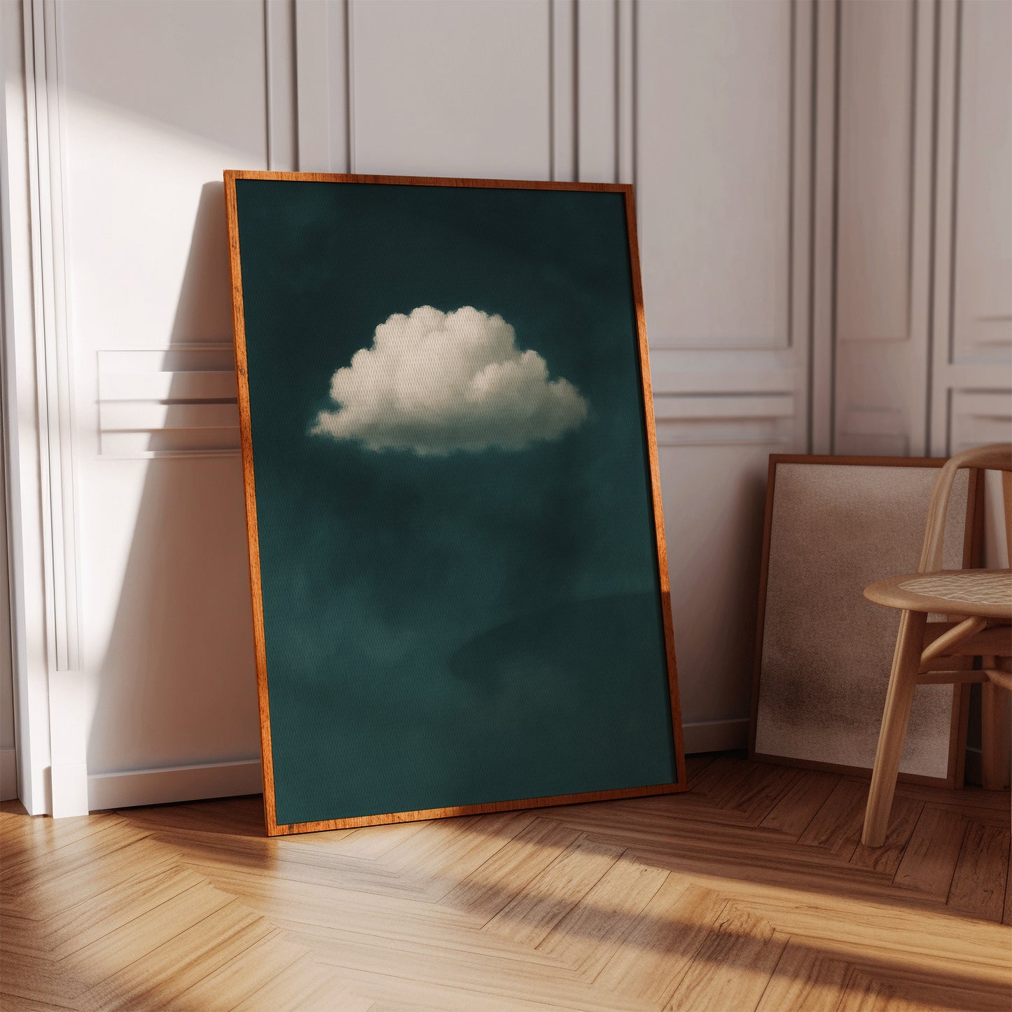 Lonely Cloud in Deep Teal Sky